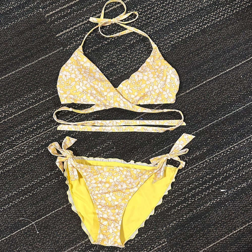 Yellow Floral Hollister Bikini